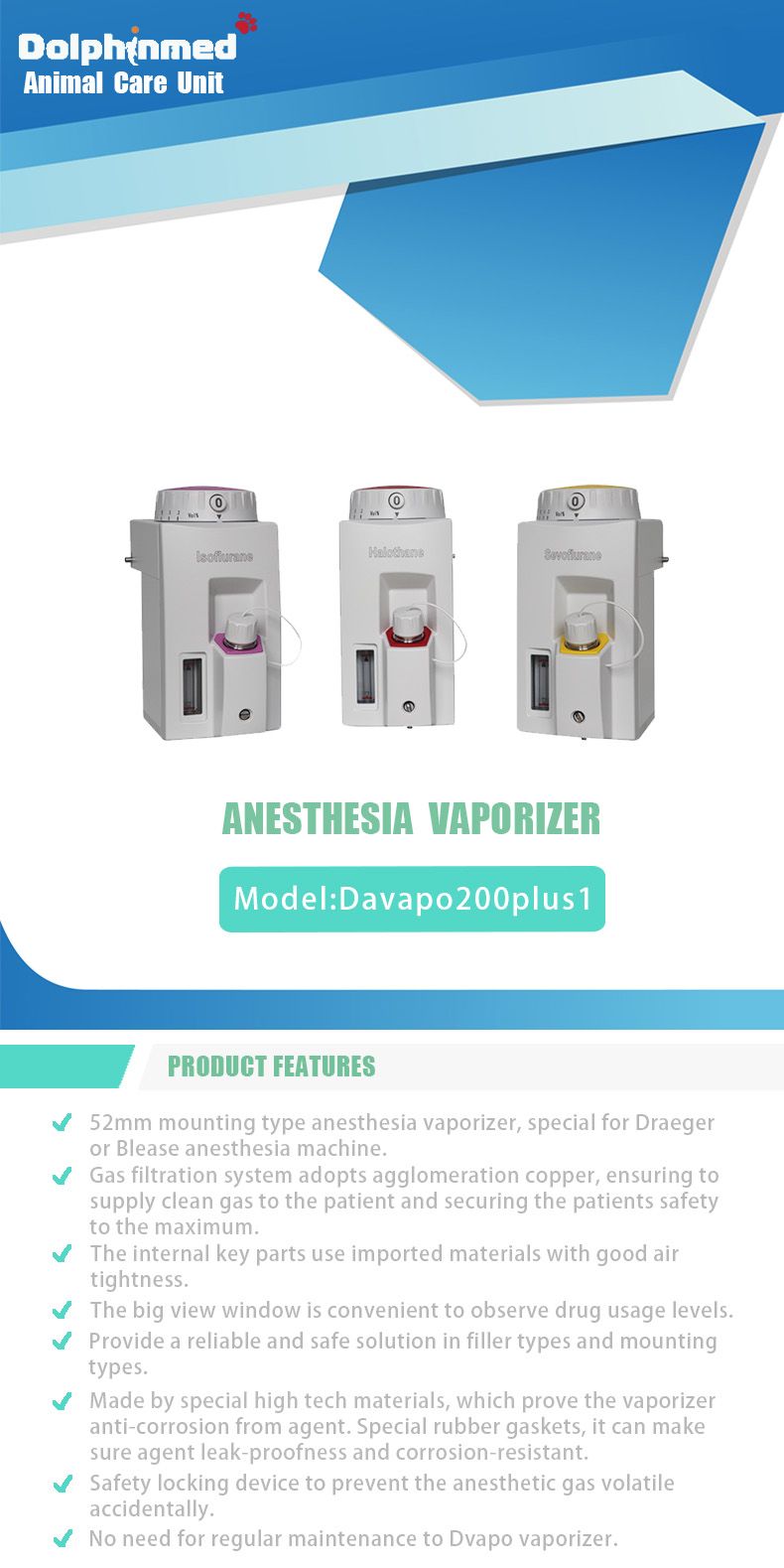 Anesthesia Vaporizer (MODEL: Dvapo200plus)
